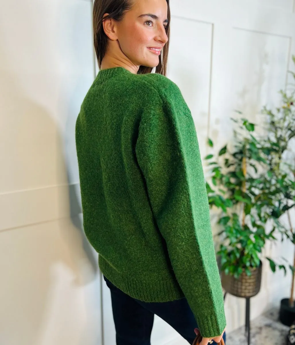 Green Wool Blend Jumper