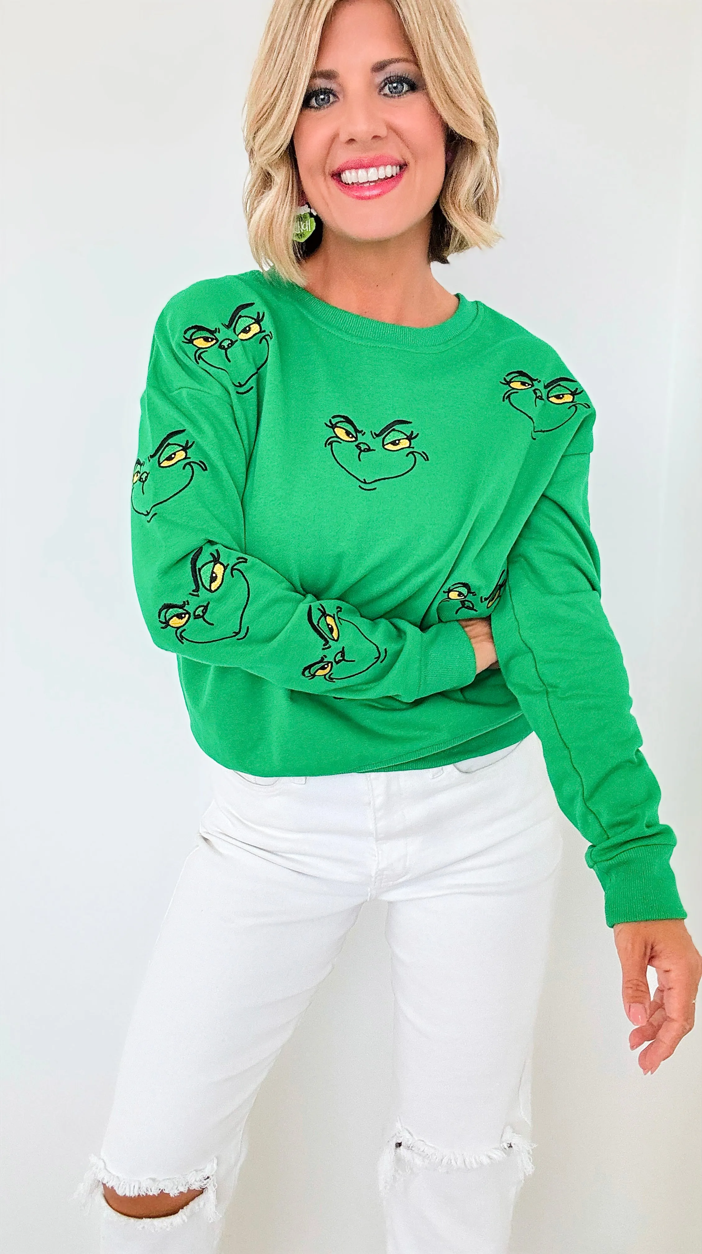 Grinch Embellished Sweatshirt