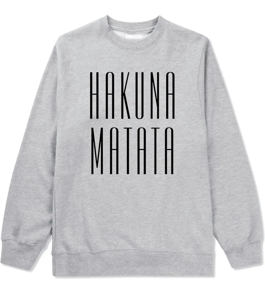 Hakuna Matata No Worries Mens Crewneck Sweatshirt