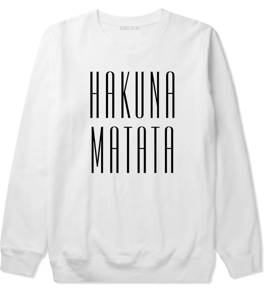 Hakuna Matata No Worries Mens Crewneck Sweatshirt