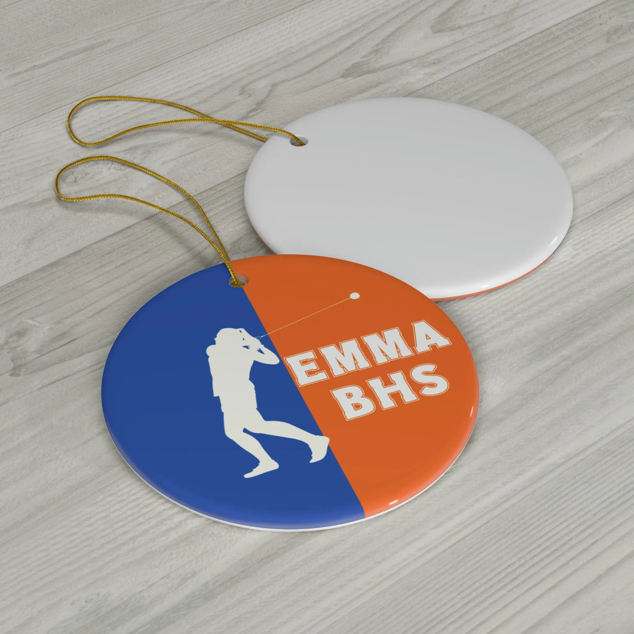 Hammer Throw Ornament, 2024 Personalized Girls Track and Field Christmas Ornament, Ceramic Tree Ornament