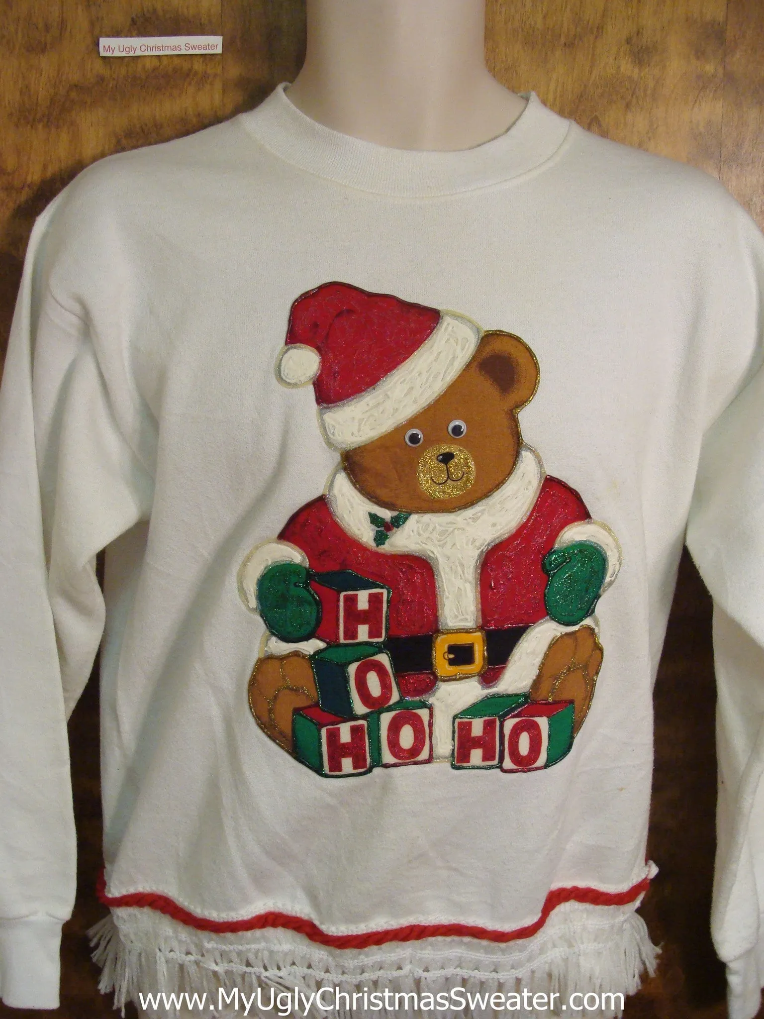 Ho Ho Bear Cheap Christmas Sweatshirt