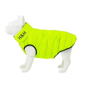 Hugo & Hudson Dog Puffer Jacket Reversible Green & Navy