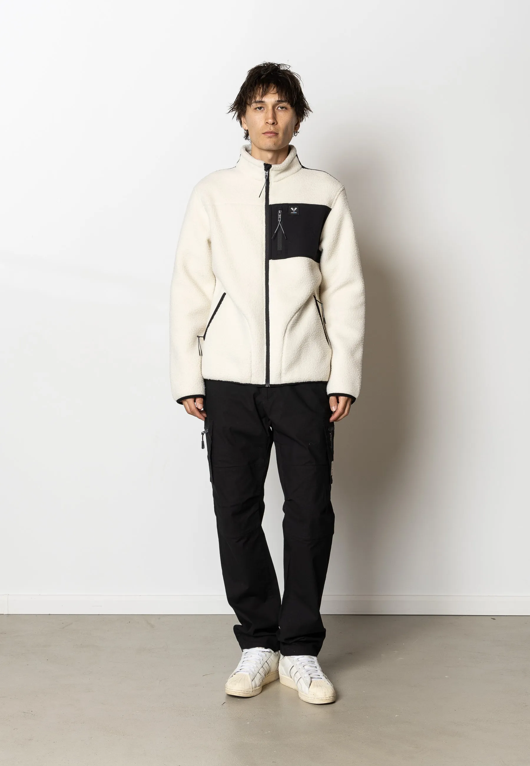 HUNTER FLEECE JACKET - Off white/Black