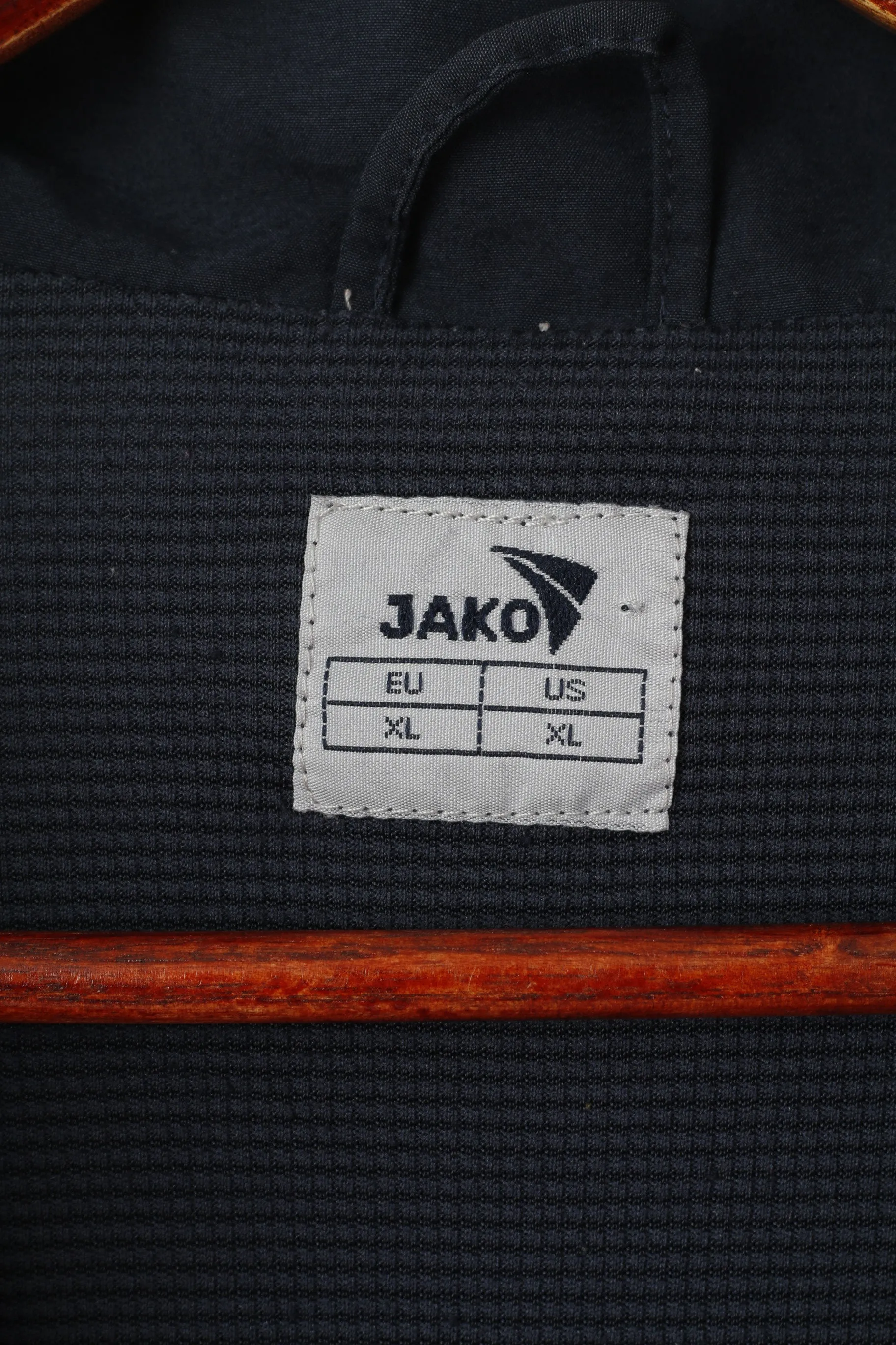 Jako Men XL Jacket Vintage Navy Sportswear Full Zipper One Activewear Track Top