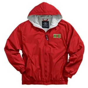 Kappa Sigma Greek Fleece Lined Full Zip Jacket w/ Hood - Charles River 9921 - TWILL