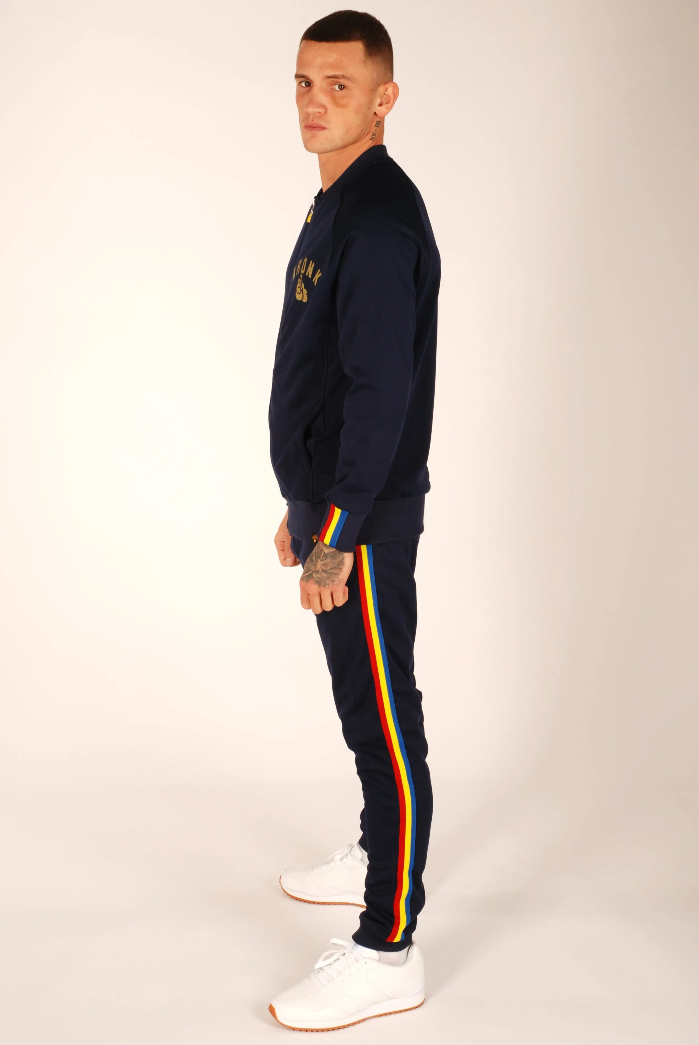 KRONK Olympic Full Zip Track Top Navy