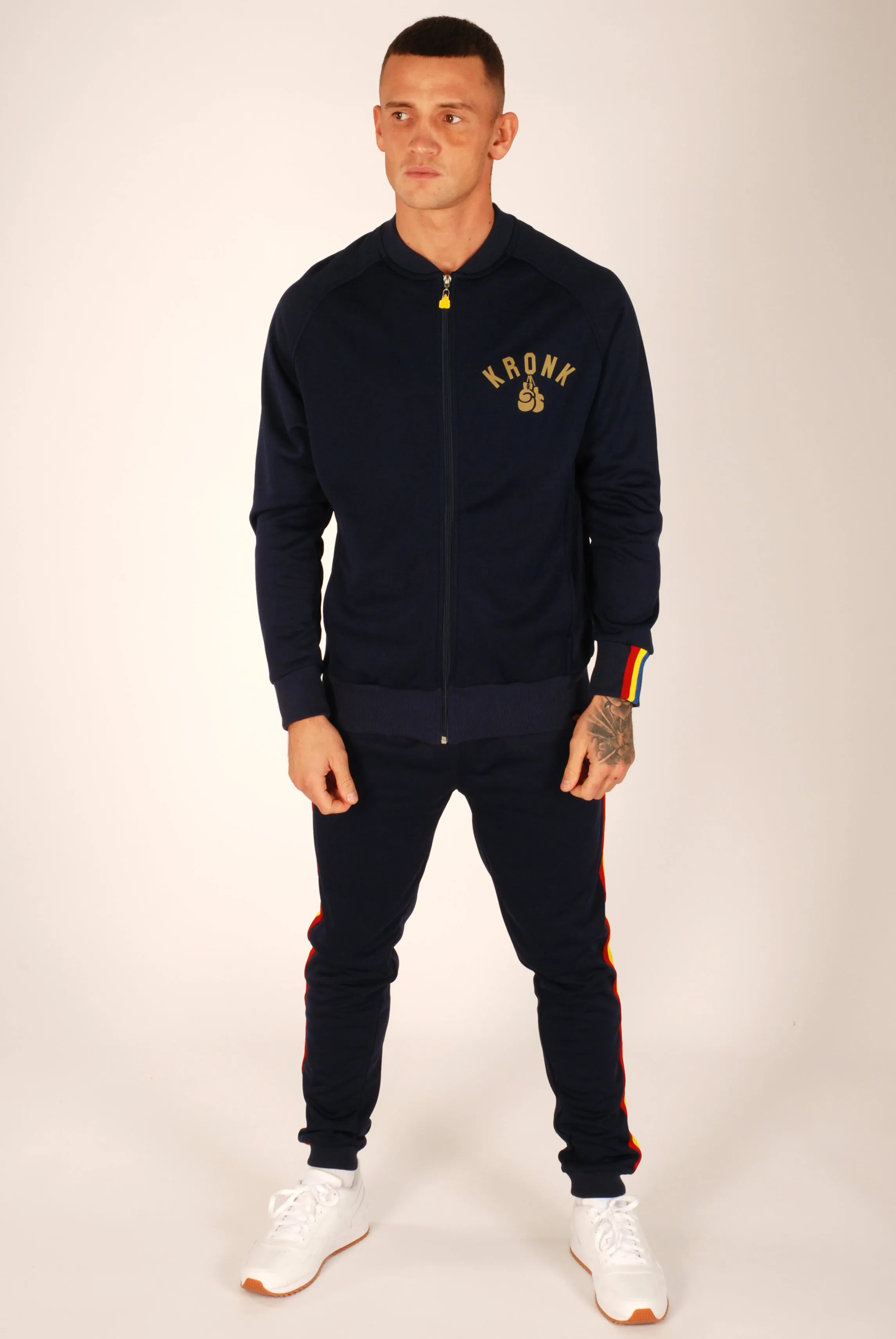 KRONK Olympic Full Zip Track Top Navy