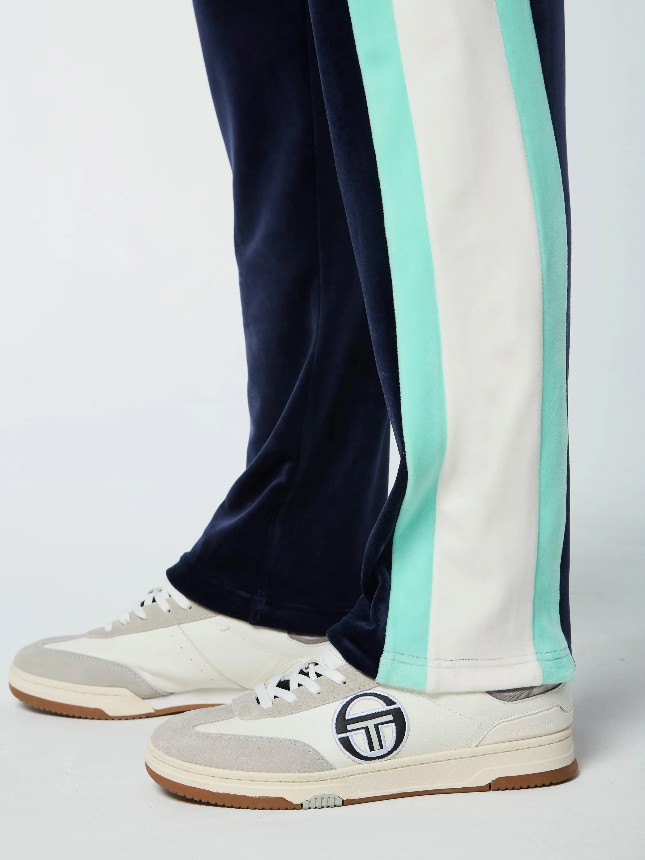 Lazaro Velour Track Pant- Maritime Blue