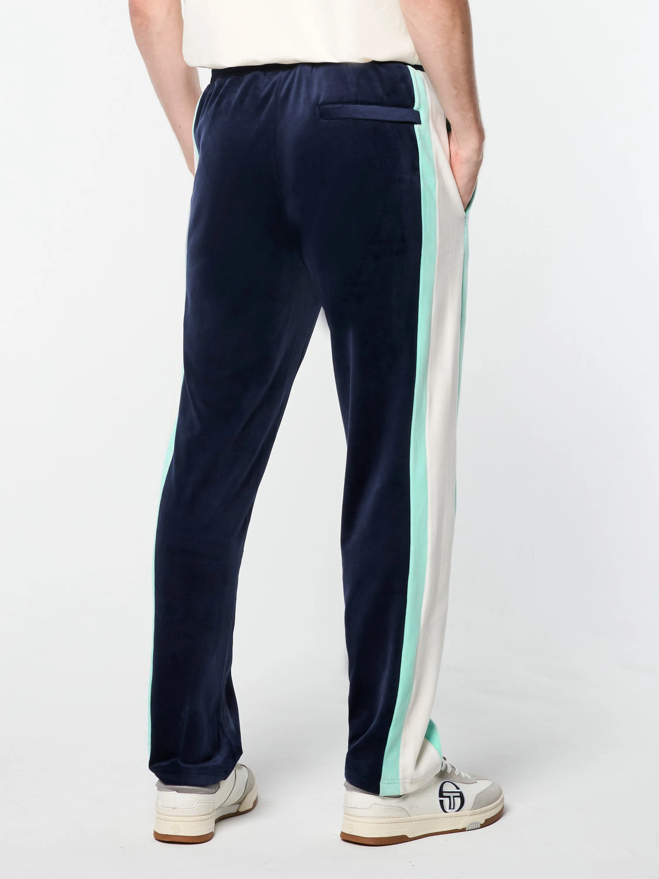 Lazaro Velour Track Pant- Maritime Blue