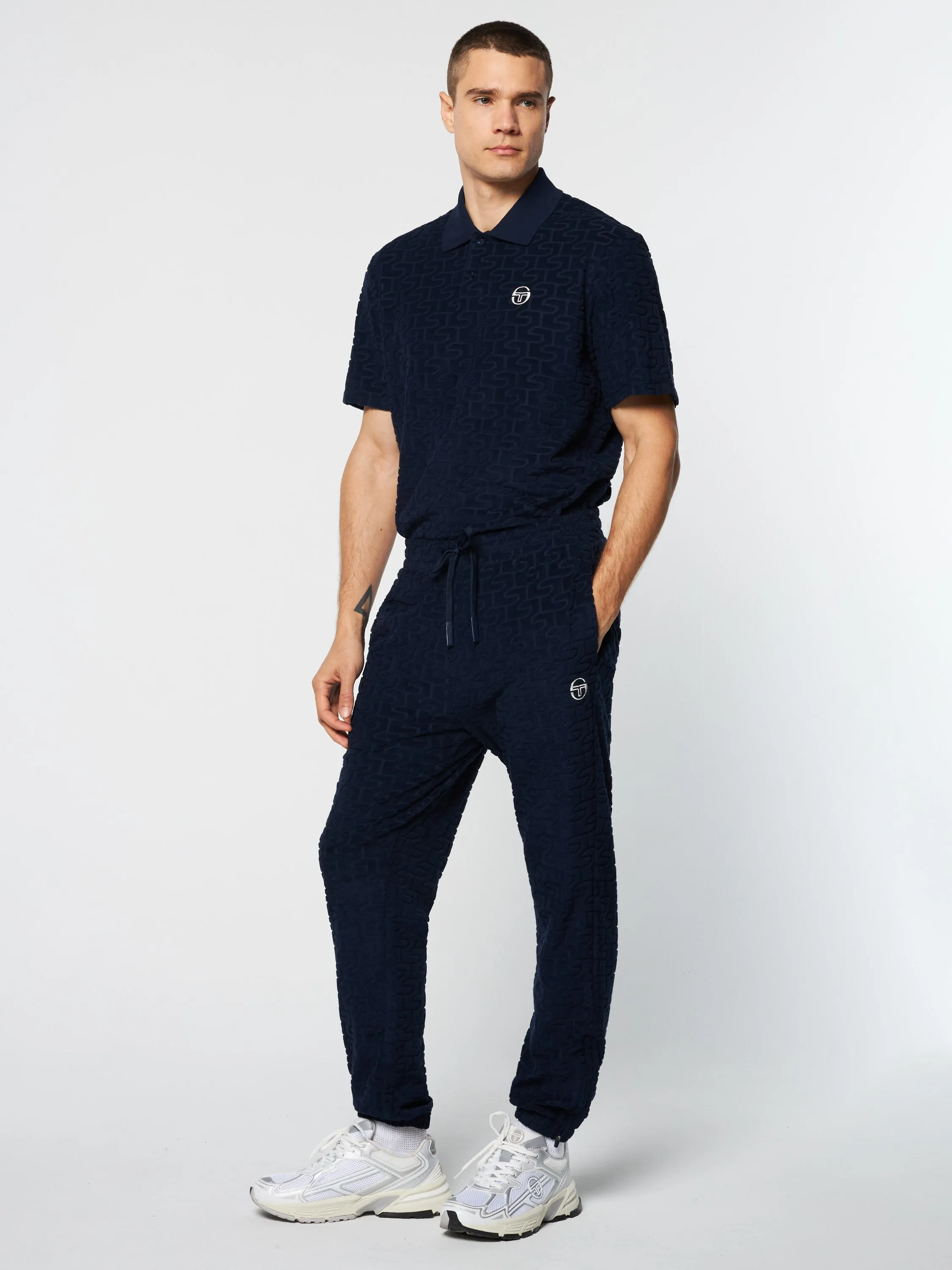 Livata Monogram Track Pant- Maritime Blue