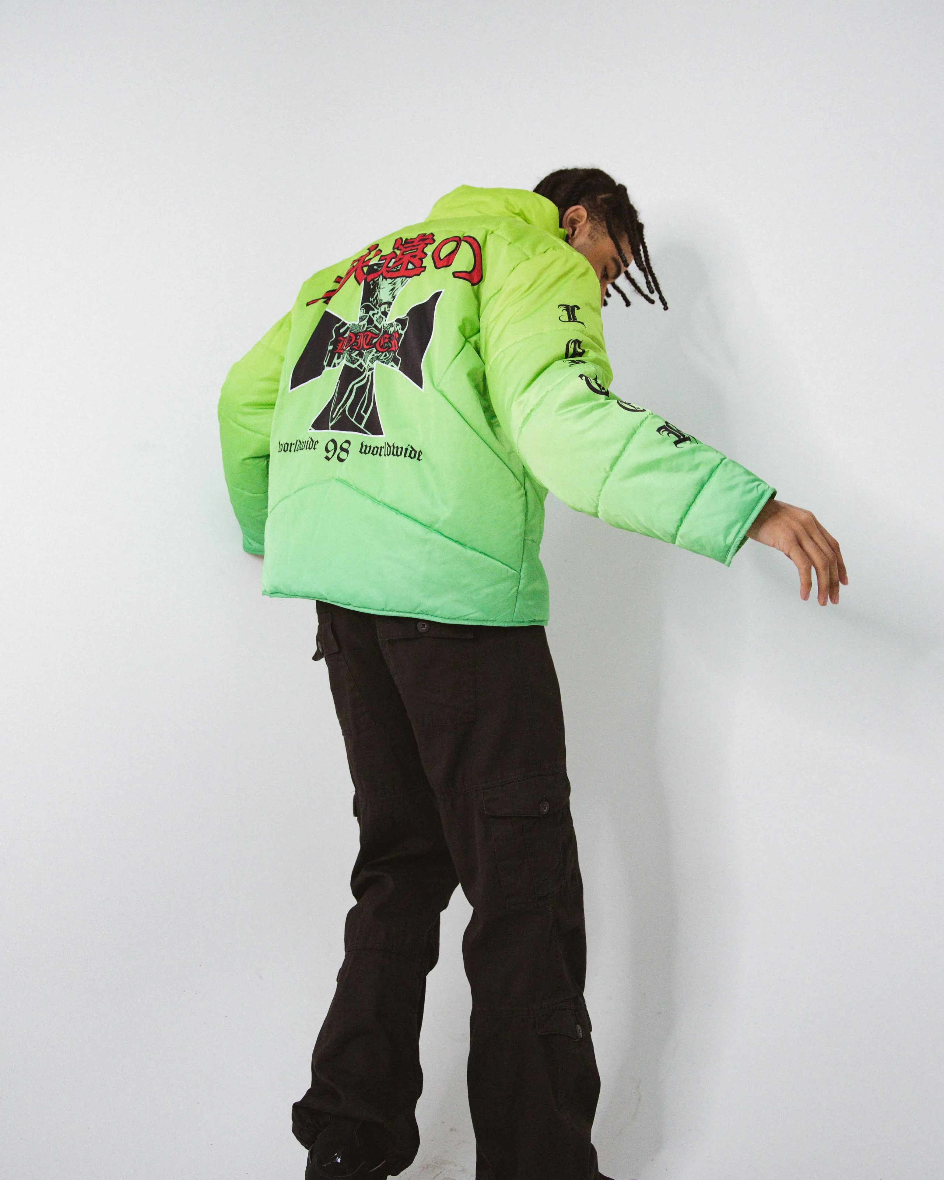 Loiter Eternal Puffer Jacket Neon Green