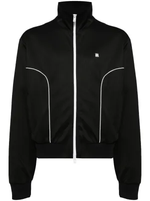 MA STAND COLLAR PIPING DETAIL TRACK JACKET