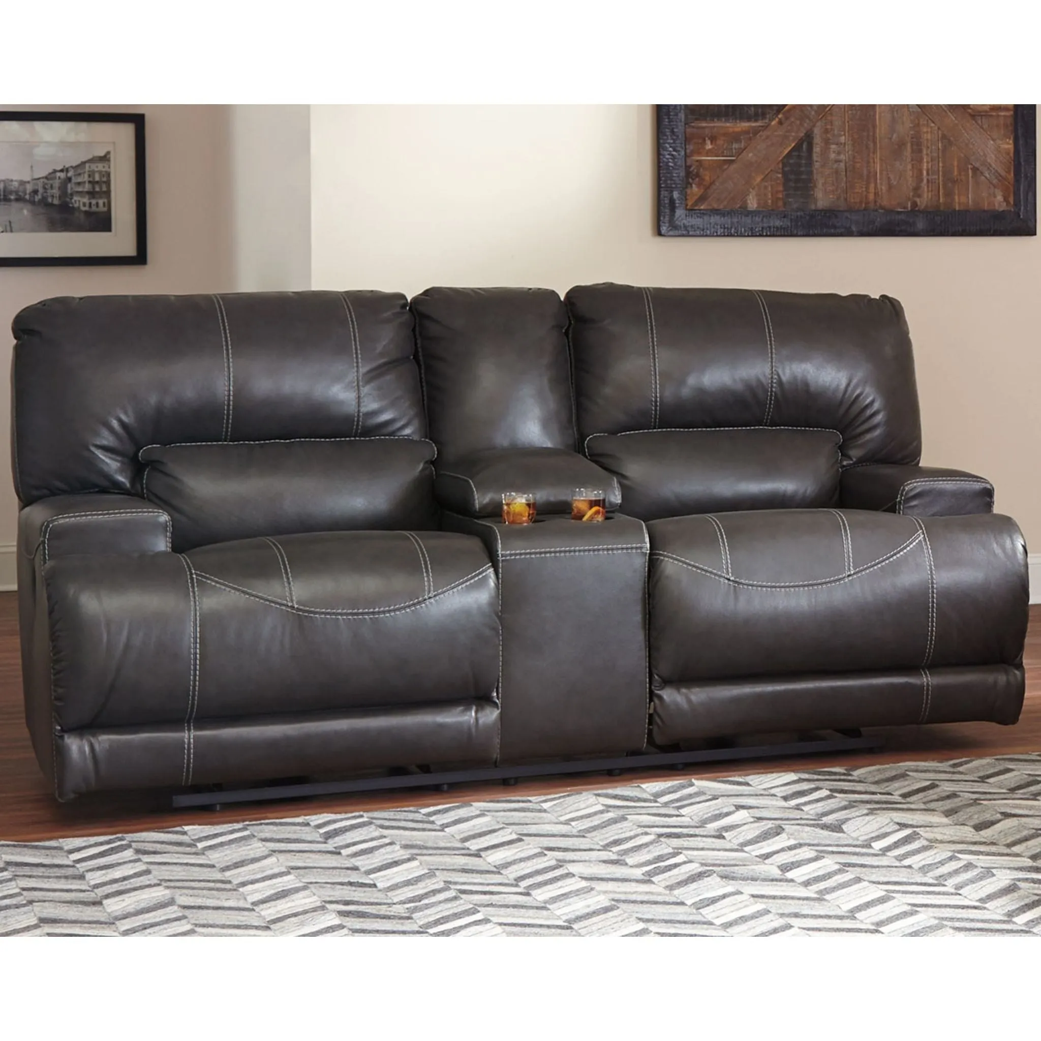 McCaskill Reclining Loveseat with Console