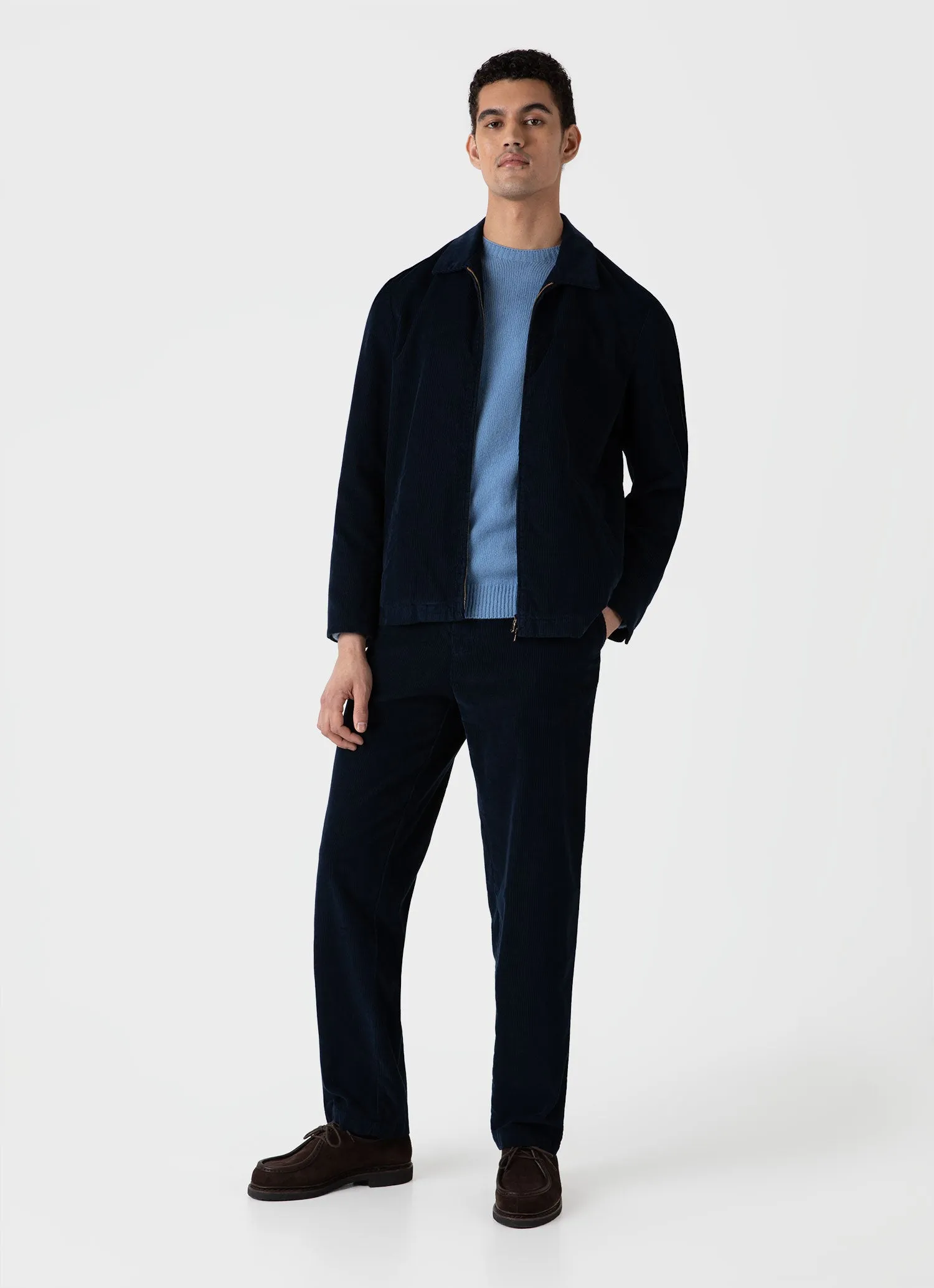 Men's Cord Chore Trouser in Navy