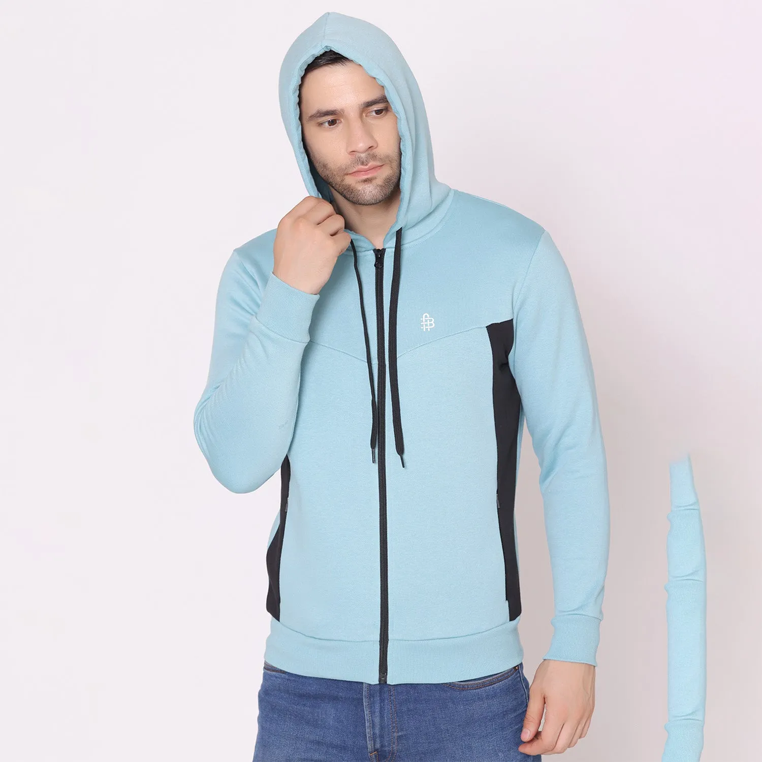 Men's Hoodie Jacket - Sky Blue