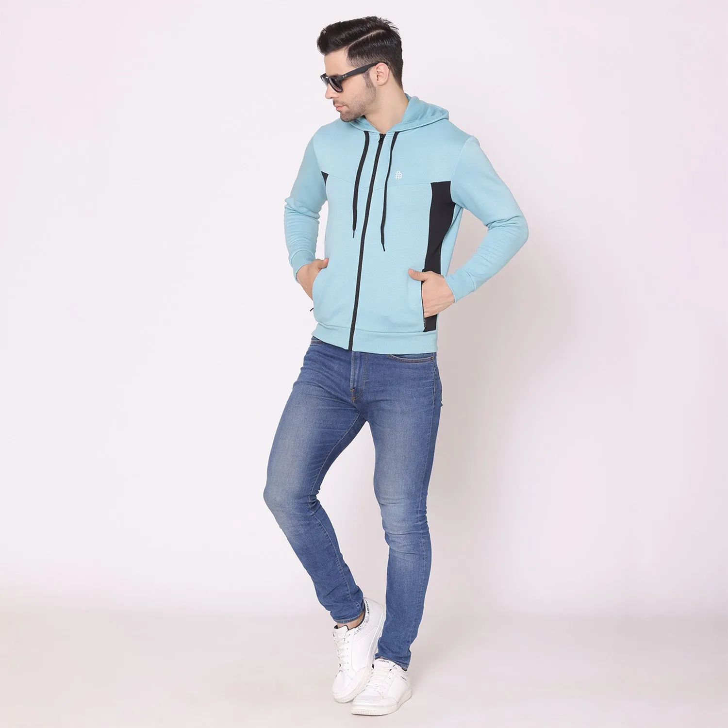 Men's Hoodie Jacket - Sky Blue