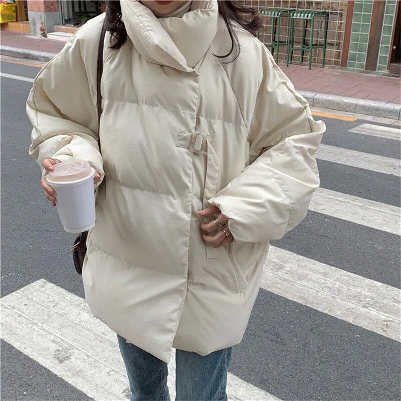 new warm padded jacket for men women Korean loose down cotton parkas student bread thickening coat winter simple streetwear