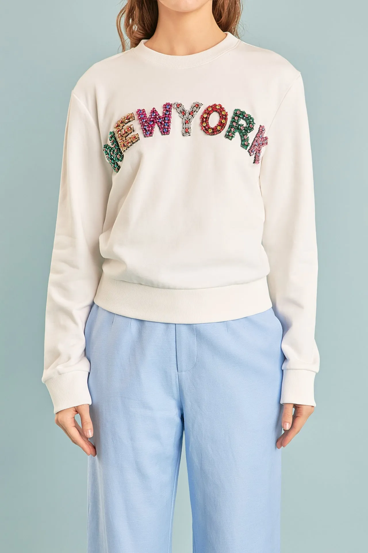 New York Embellished Sweatshirt