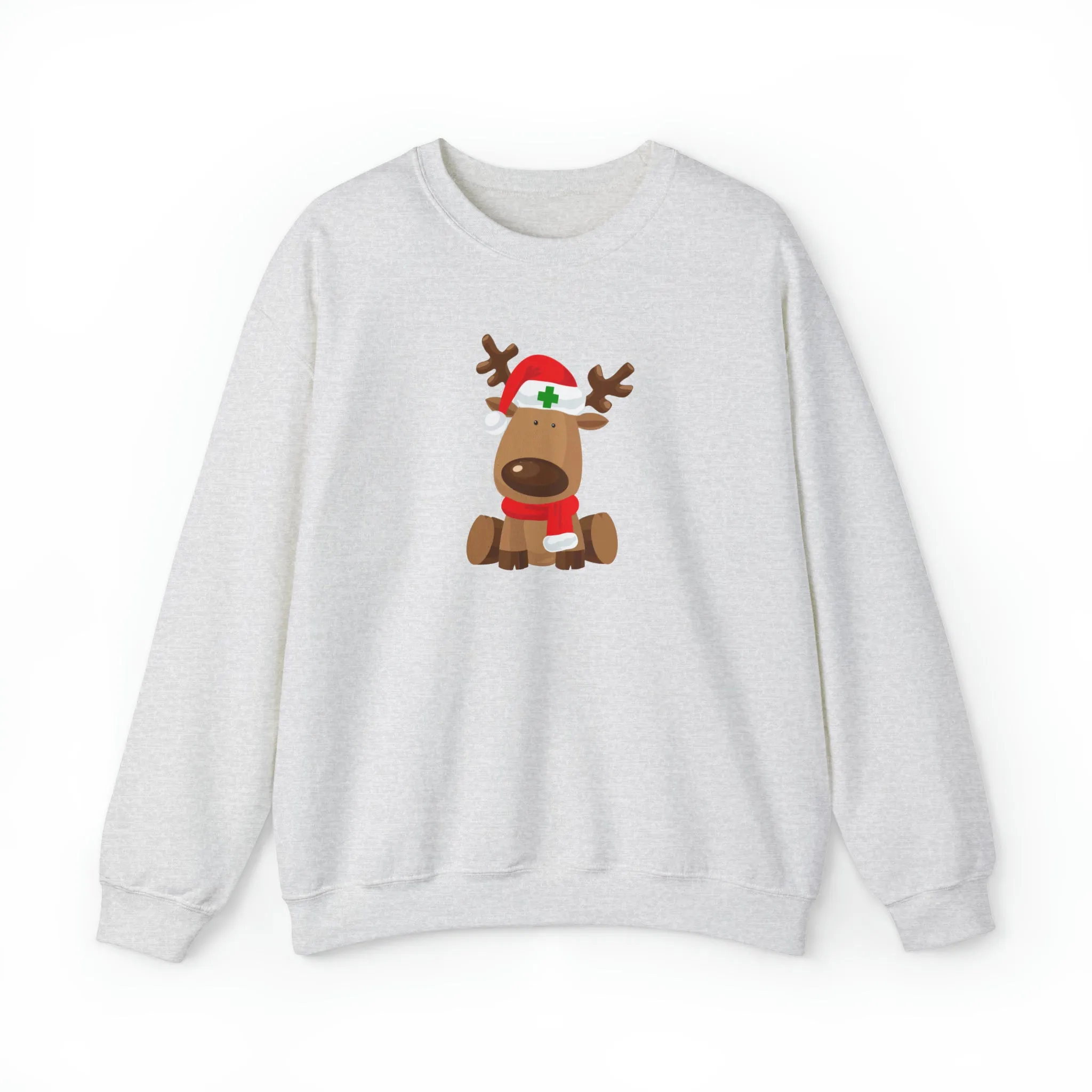 Nurse Christmas Reindeer Unisex Heavy Blend™ Crewneck Sweatshirt