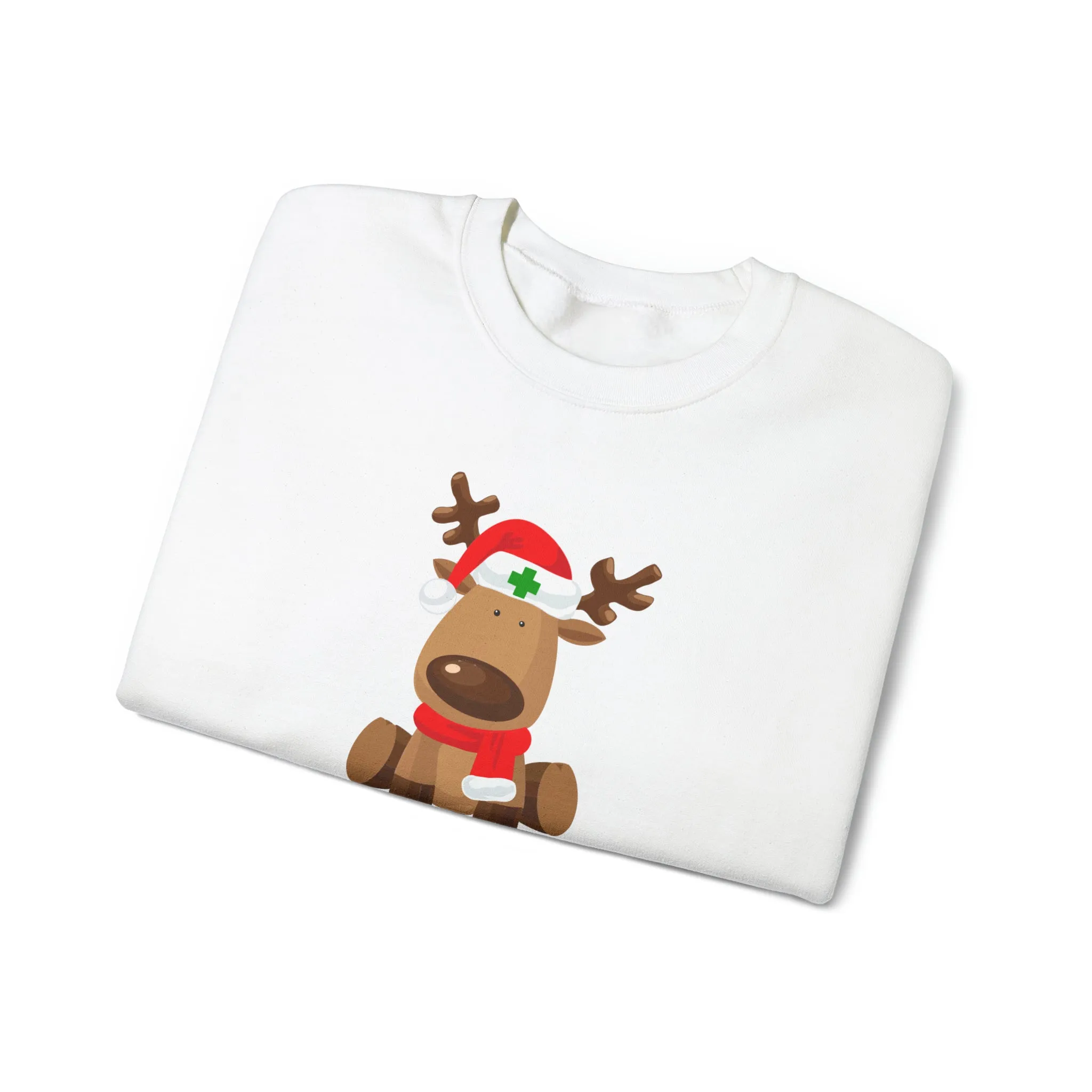 Nurse Christmas Reindeer Unisex Heavy Blend™ Crewneck Sweatshirt