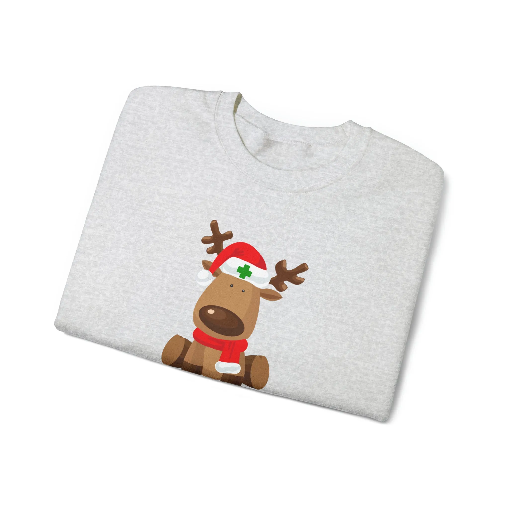 Nurse Christmas Reindeer Unisex Heavy Blend™ Crewneck Sweatshirt