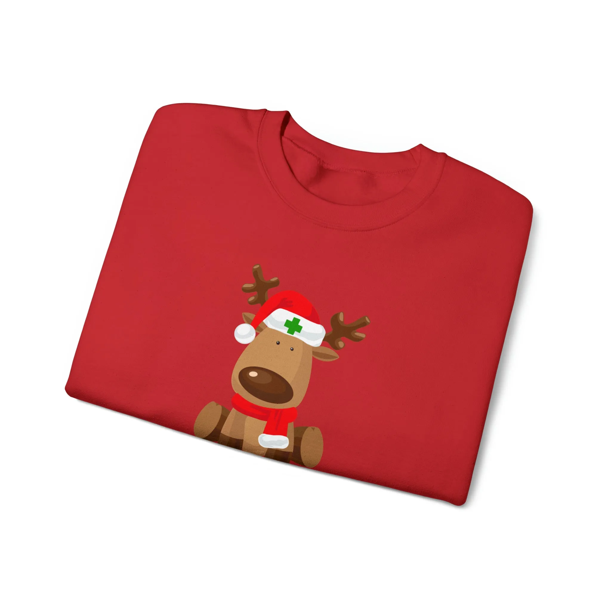 Nurse Christmas Reindeer Unisex Heavy Blend™ Crewneck Sweatshirt