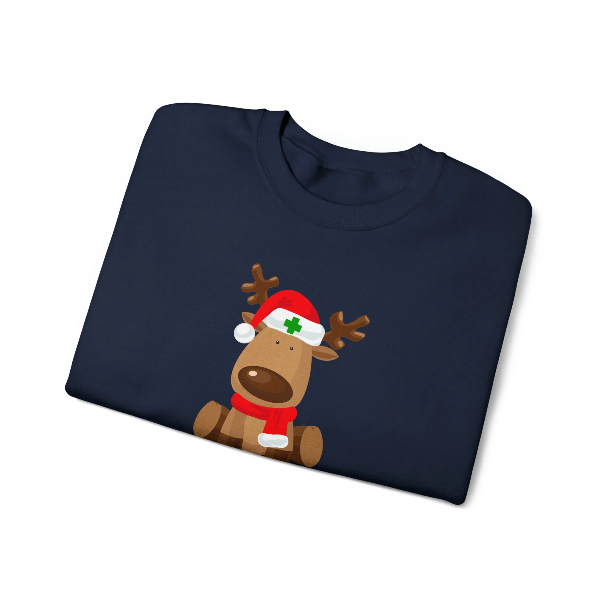 Nurse Christmas Reindeer Unisex Heavy Blend™ Crewneck Sweatshirt