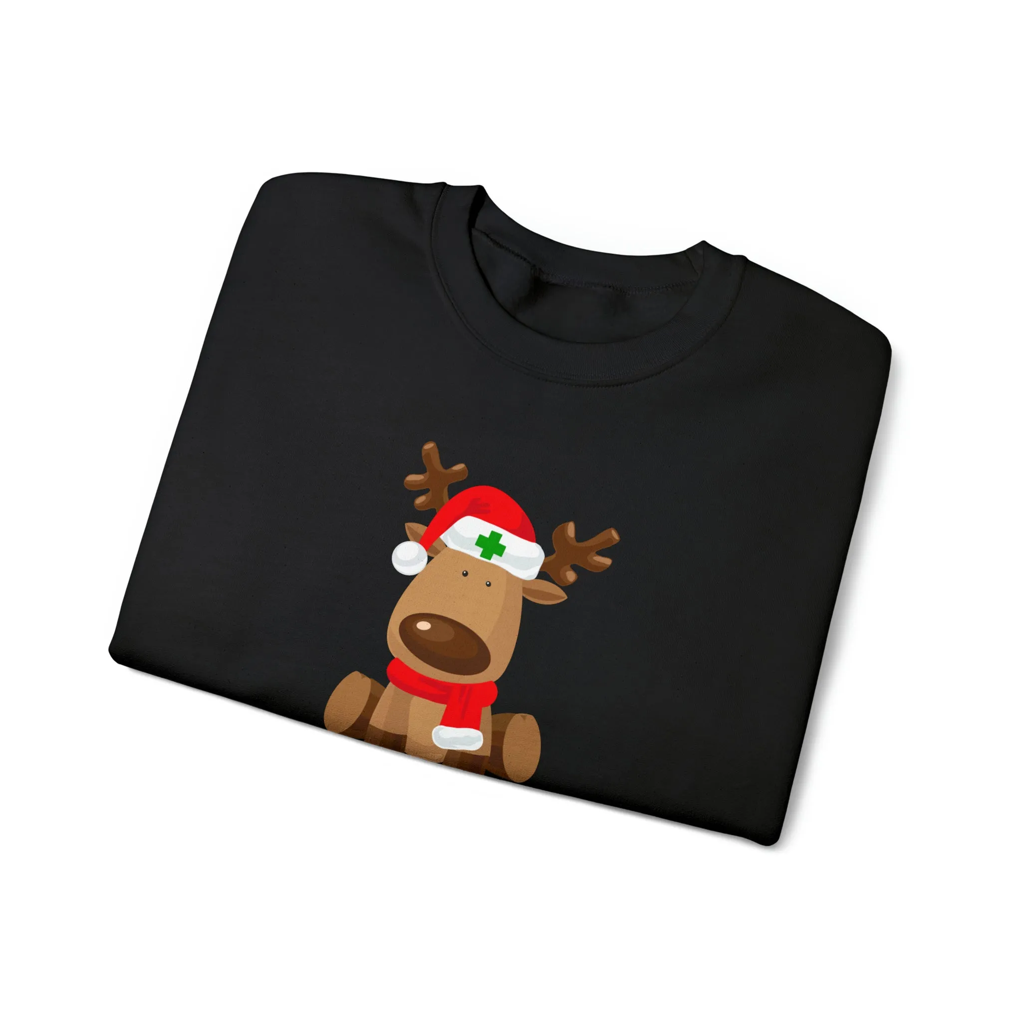 Nurse Christmas Reindeer Unisex Heavy Blend™ Crewneck Sweatshirt