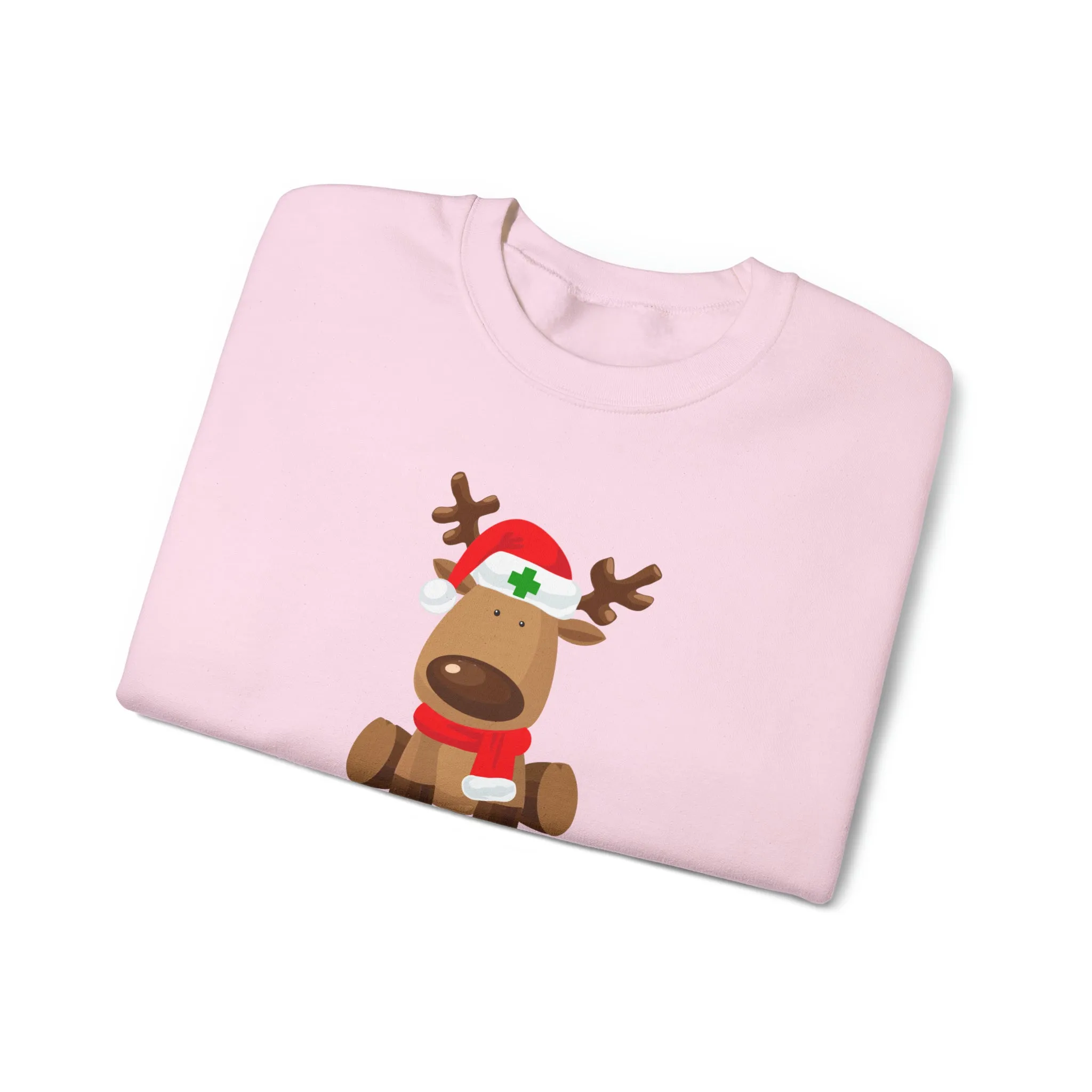 Nurse Christmas Reindeer Unisex Heavy Blend™ Crewneck Sweatshirt