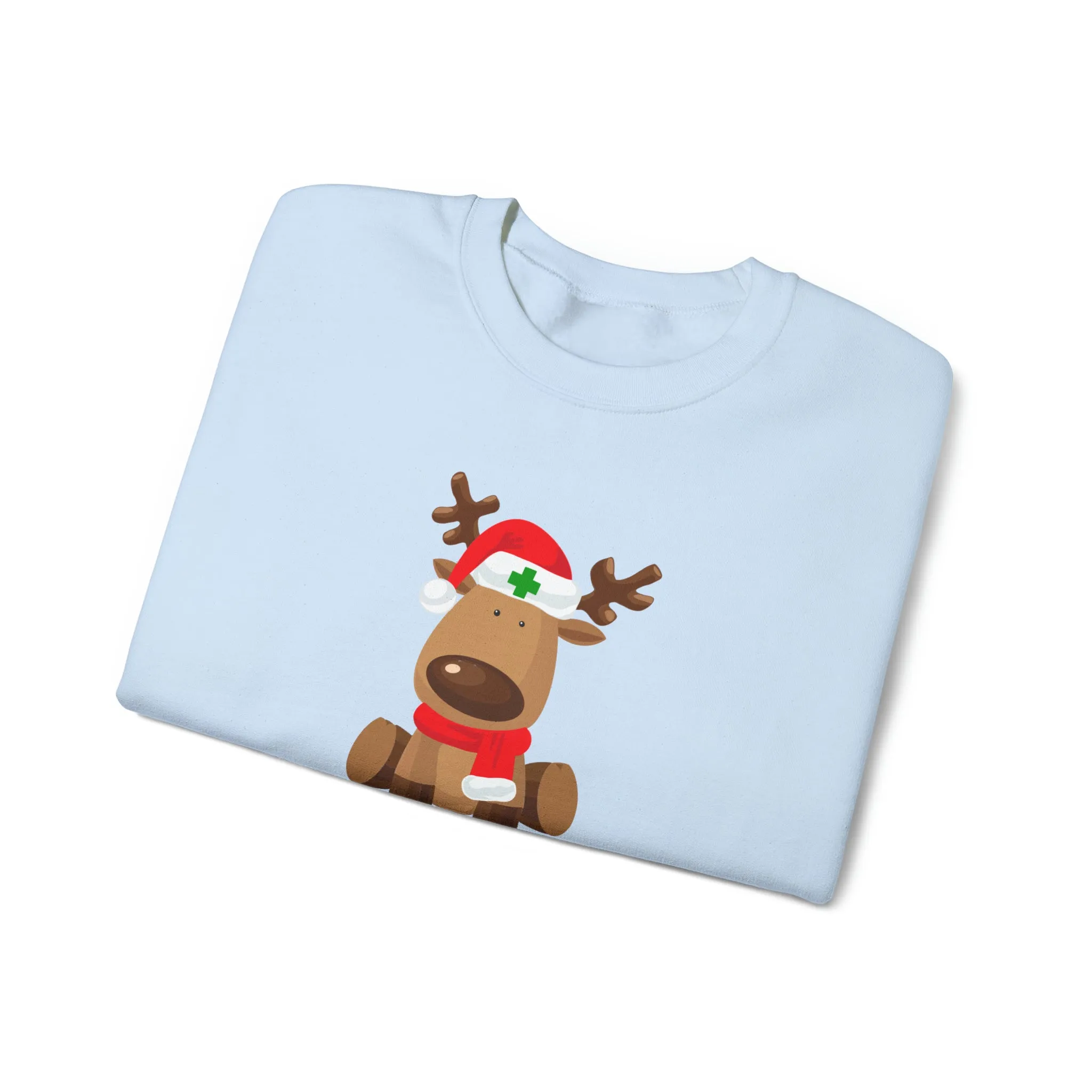 Nurse Christmas Reindeer Unisex Heavy Blend™ Crewneck Sweatshirt