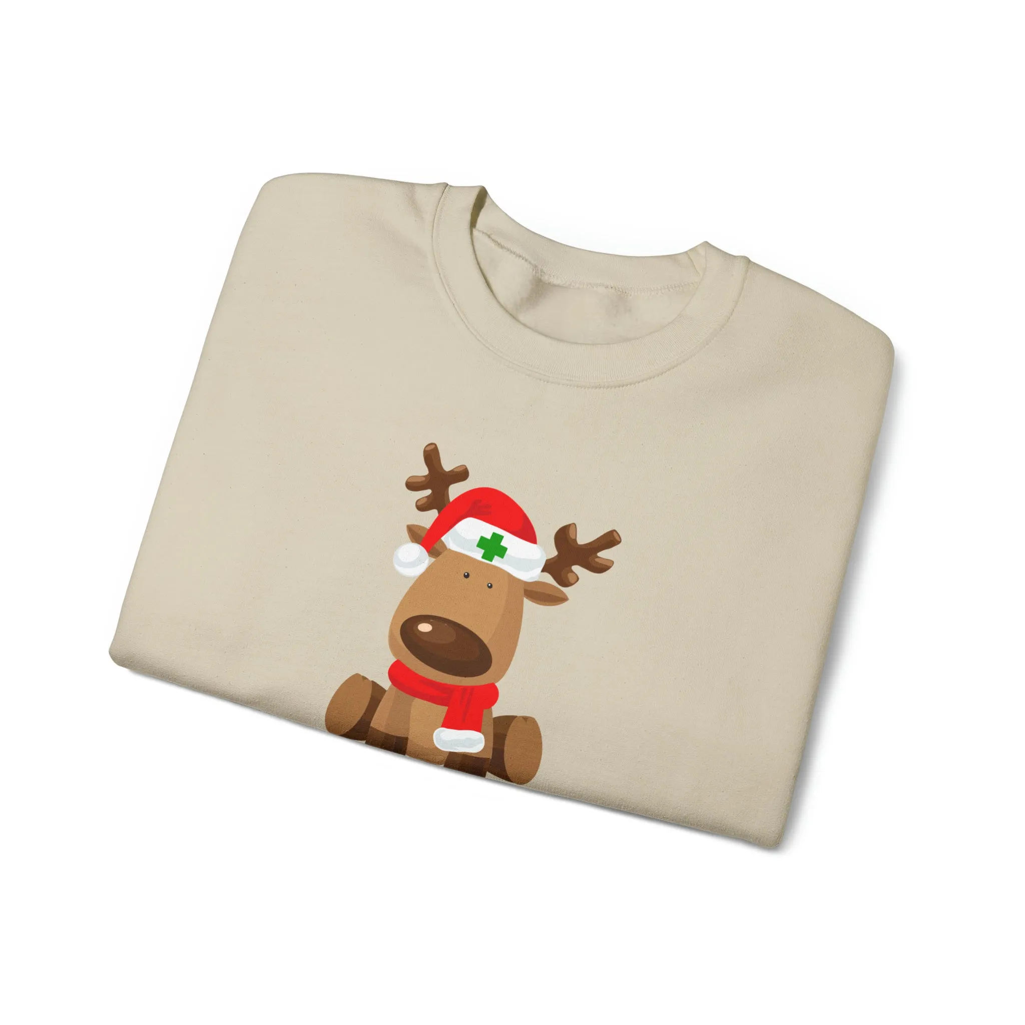 Nurse Christmas Reindeer Unisex Heavy Blend™ Crewneck Sweatshirt