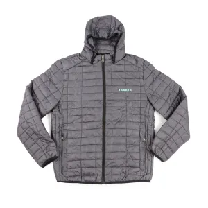 Official Takata Grey Zip-Up Puffer Jacket with Embroidered Logo - Extra Large