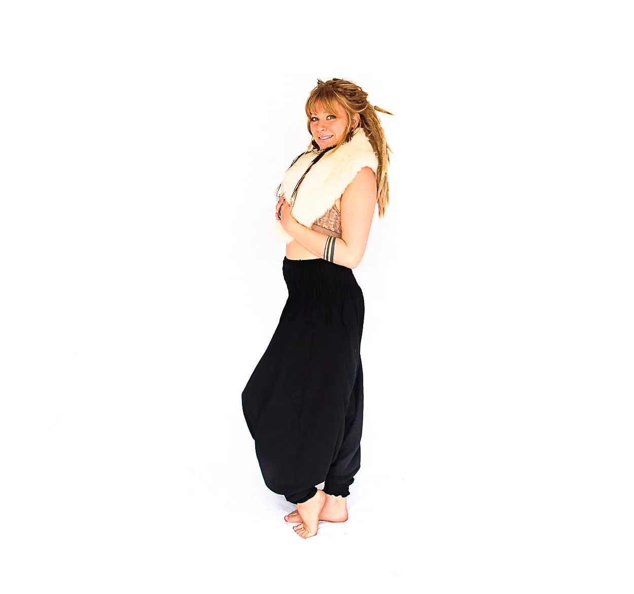 One Piece Jumper Pants in Midnight Black