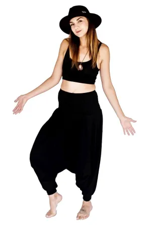 One Piece Jumper Pants in Midnight Black