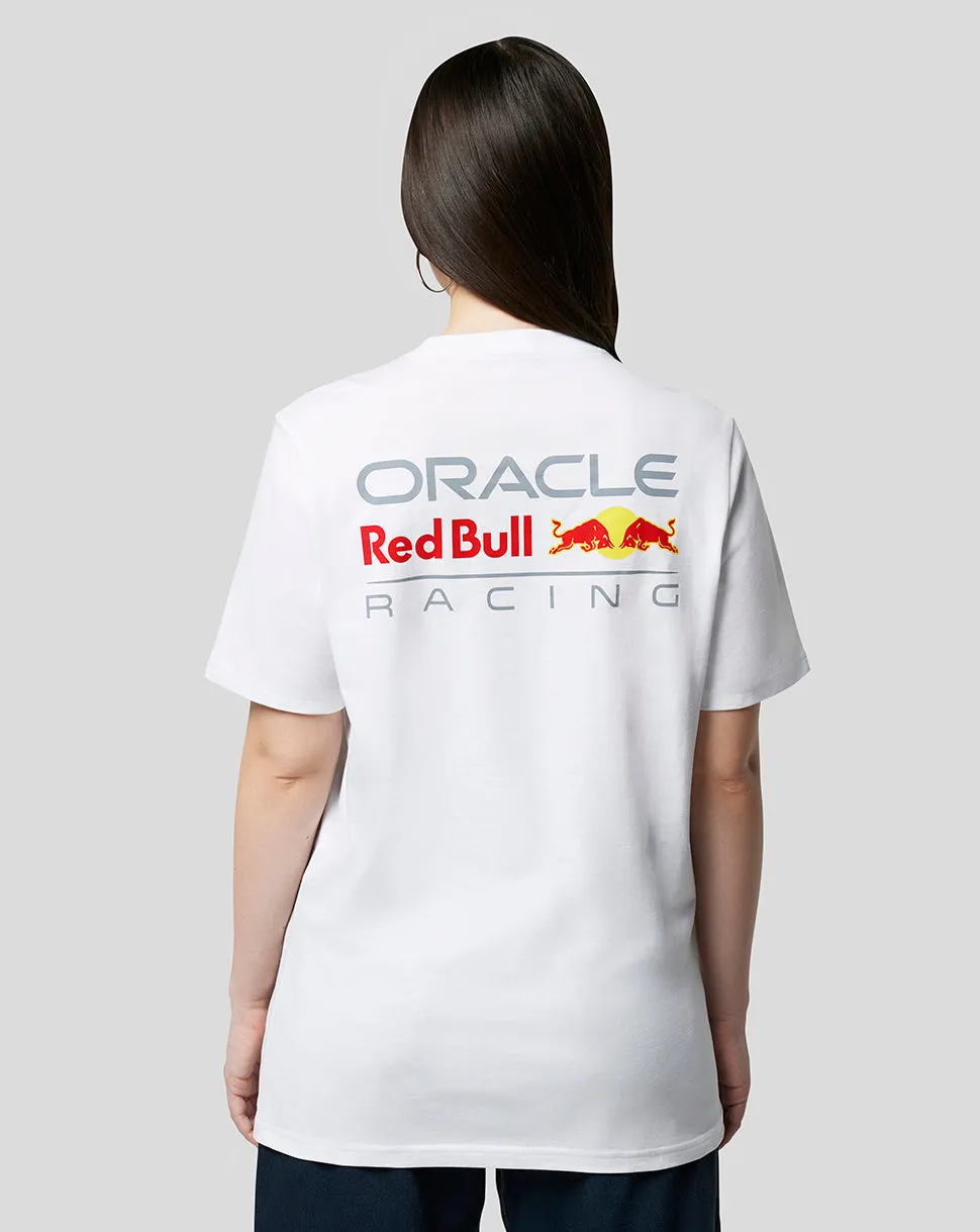 Oracle Red Bull Racing Unisex Core T-Shirt Full Colour Logo - White