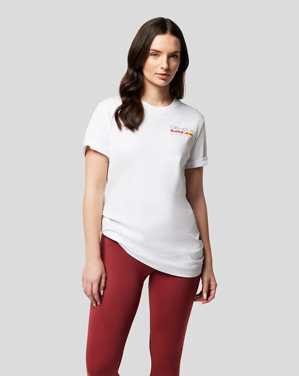 Oracle Red Bull Racing Unisex Core T-Shirt Full Colour Logo - White