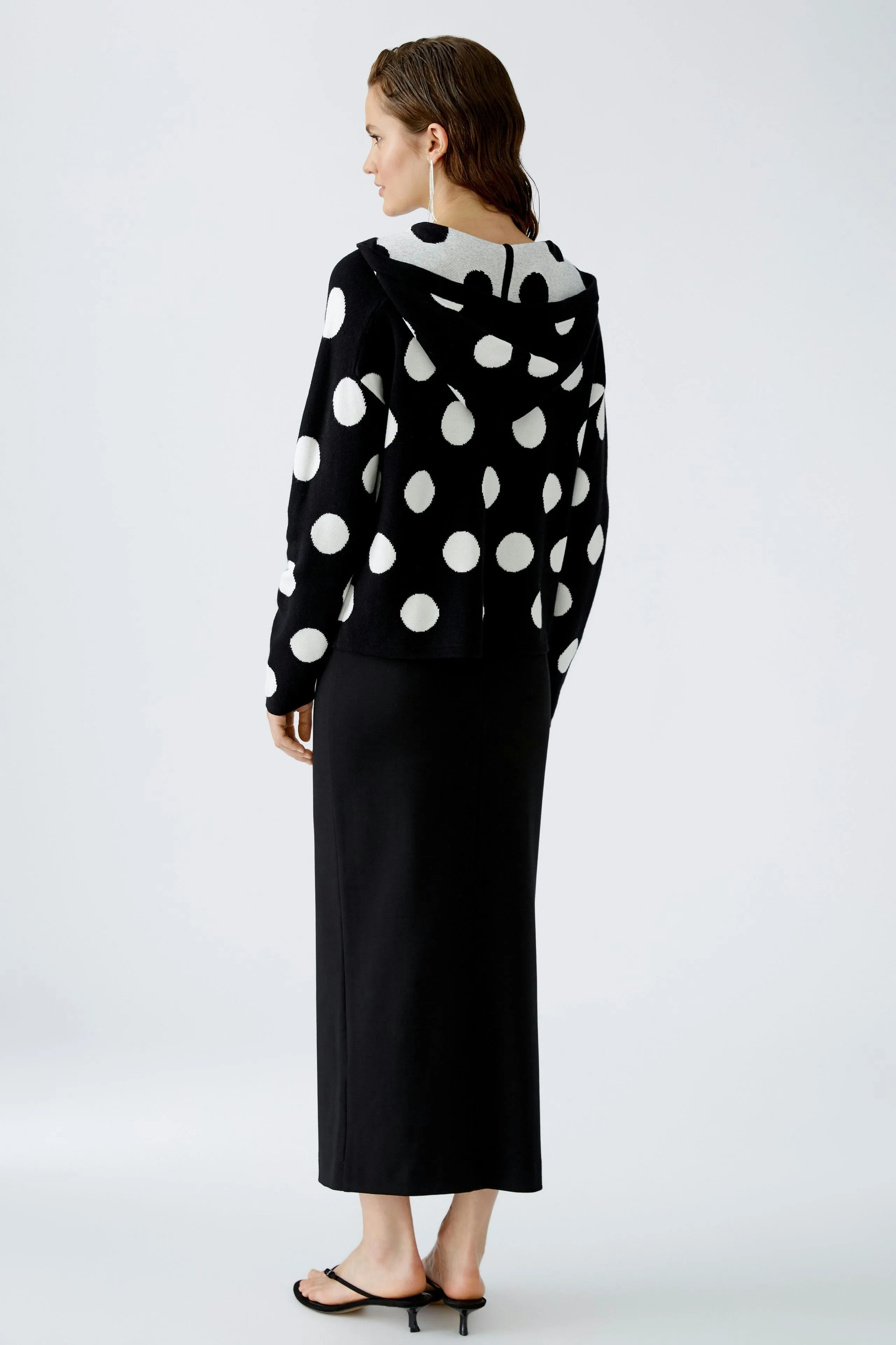 OUI Black & White Spotty Jumper