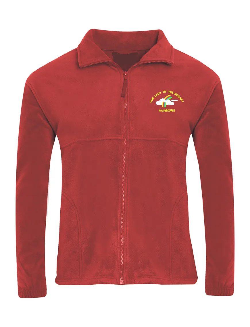 Our Lady Of The Rosary Rainbows Nursery Red Fleece Jacket