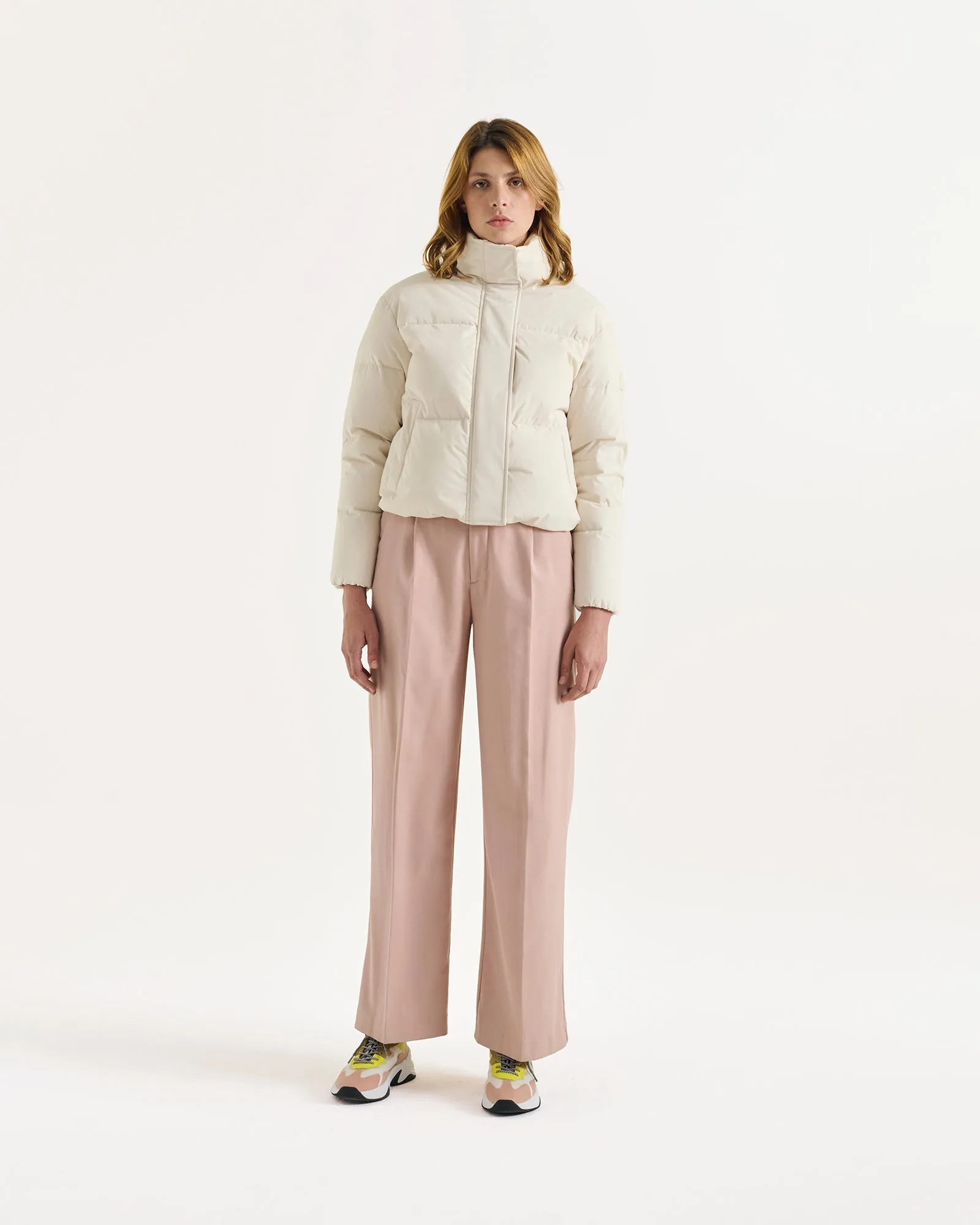 Ozaka cropped puffer-style down jacket Ivory