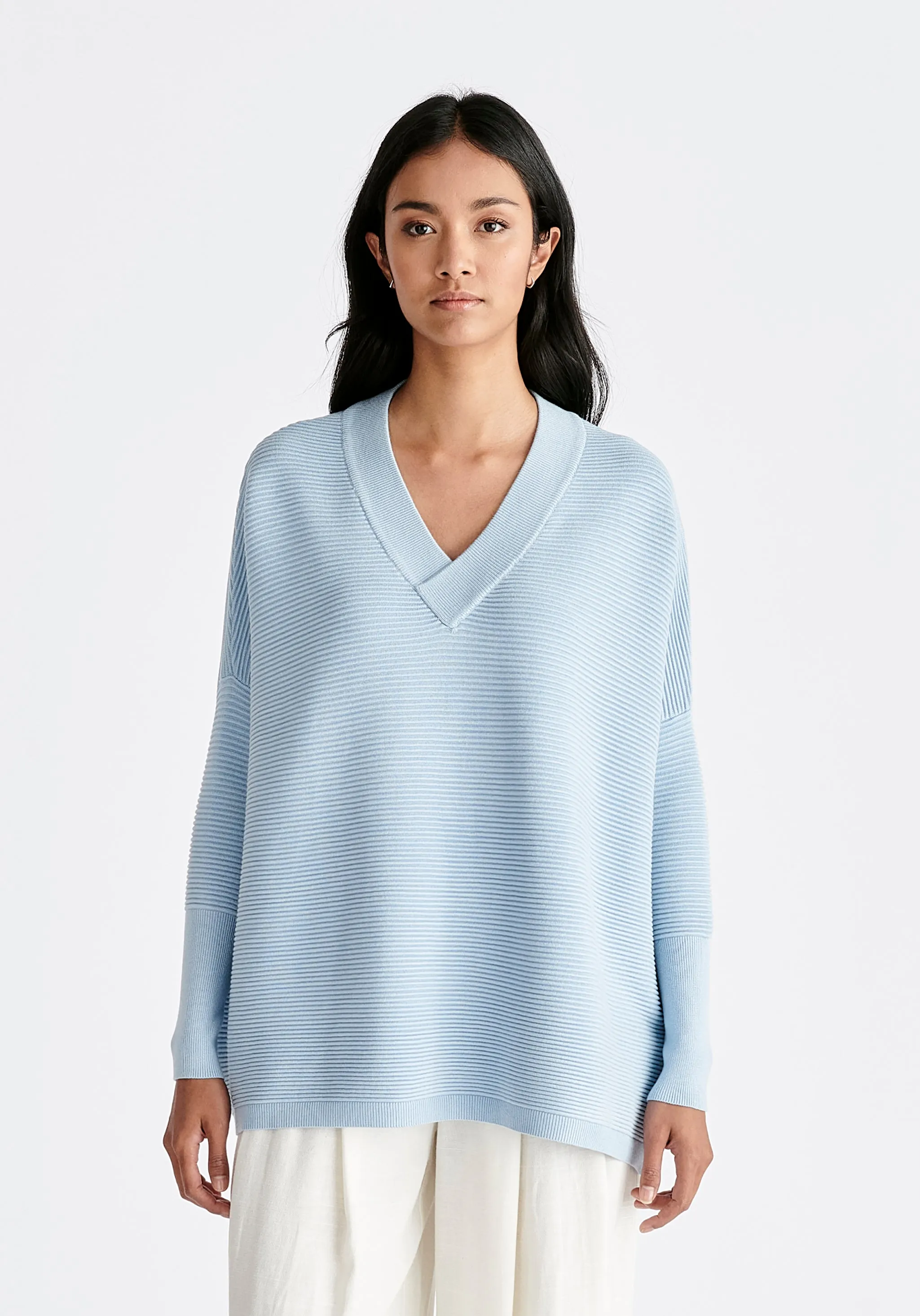 Paisie V-Neck Ribbed Jumper