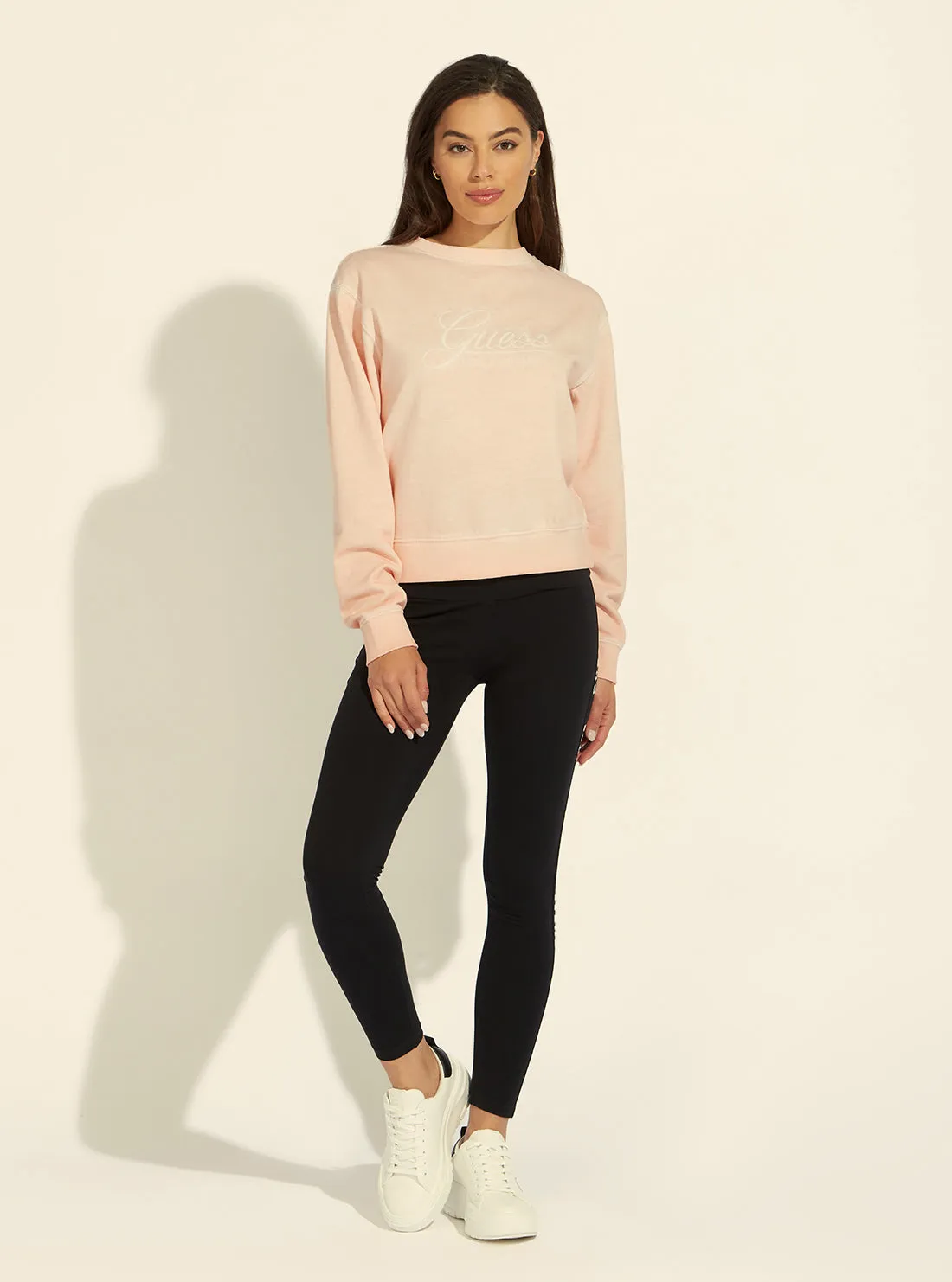 Peach Valerya Logo Jumper