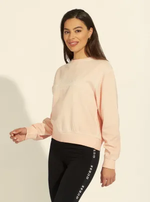 Peach Valerya Logo Jumper