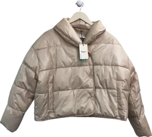 Pepe Jeans Beige Puffer Jacket UK M