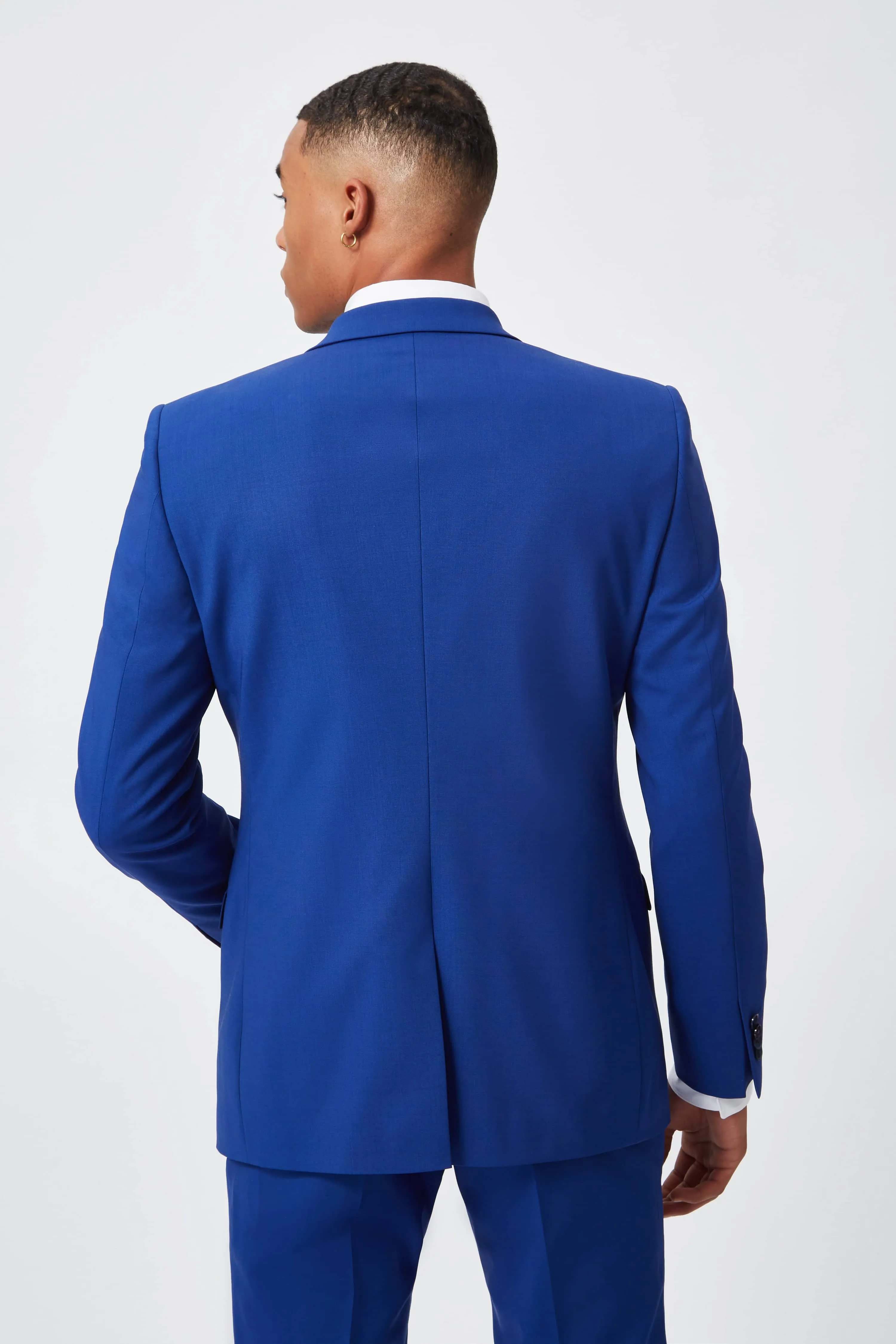 Perrin Slim Fit Bright Blue Wool Jacket - ARCHIVE