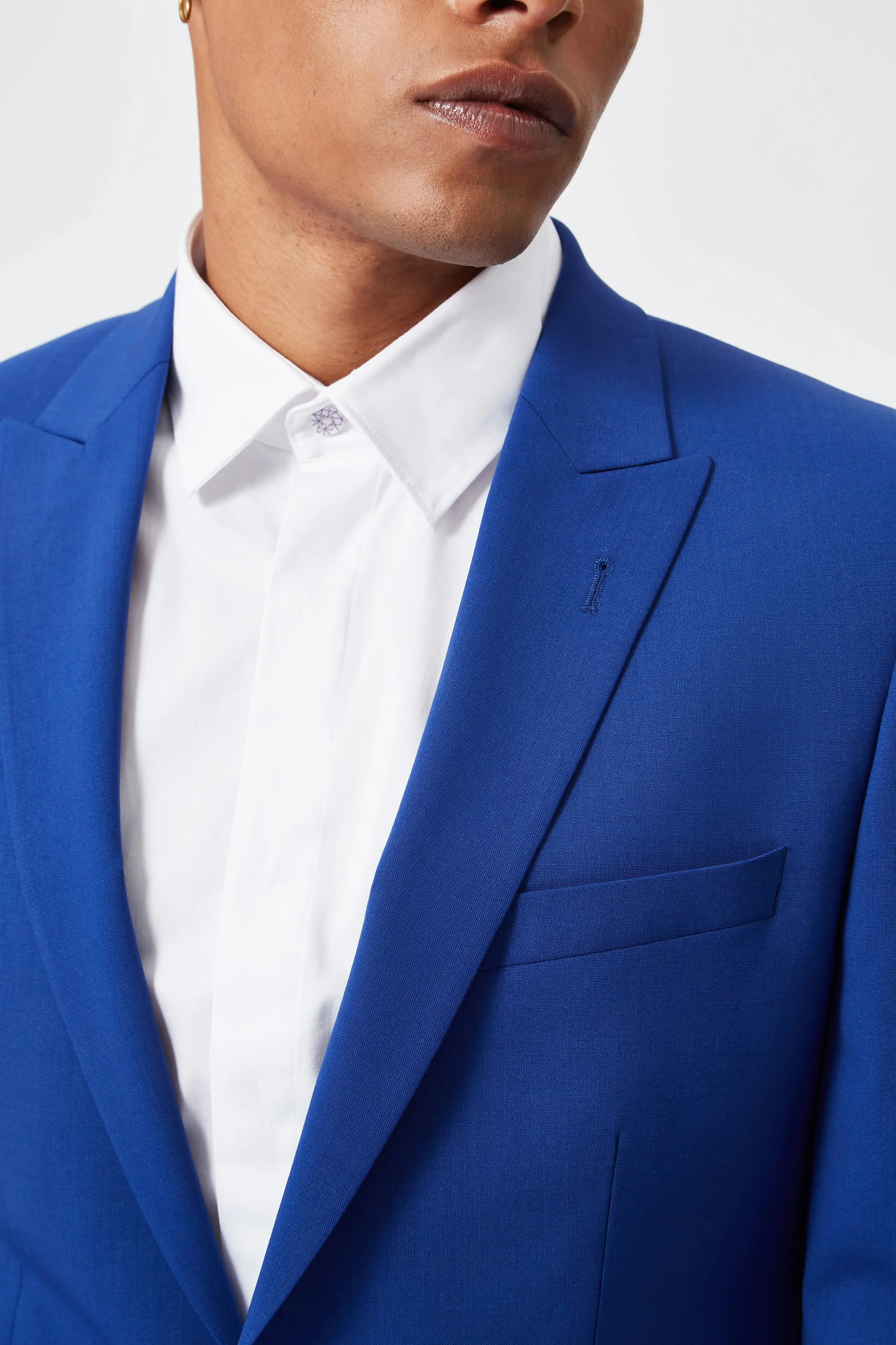 Perrin Slim Fit Bright Blue Wool Jacket - ARCHIVE