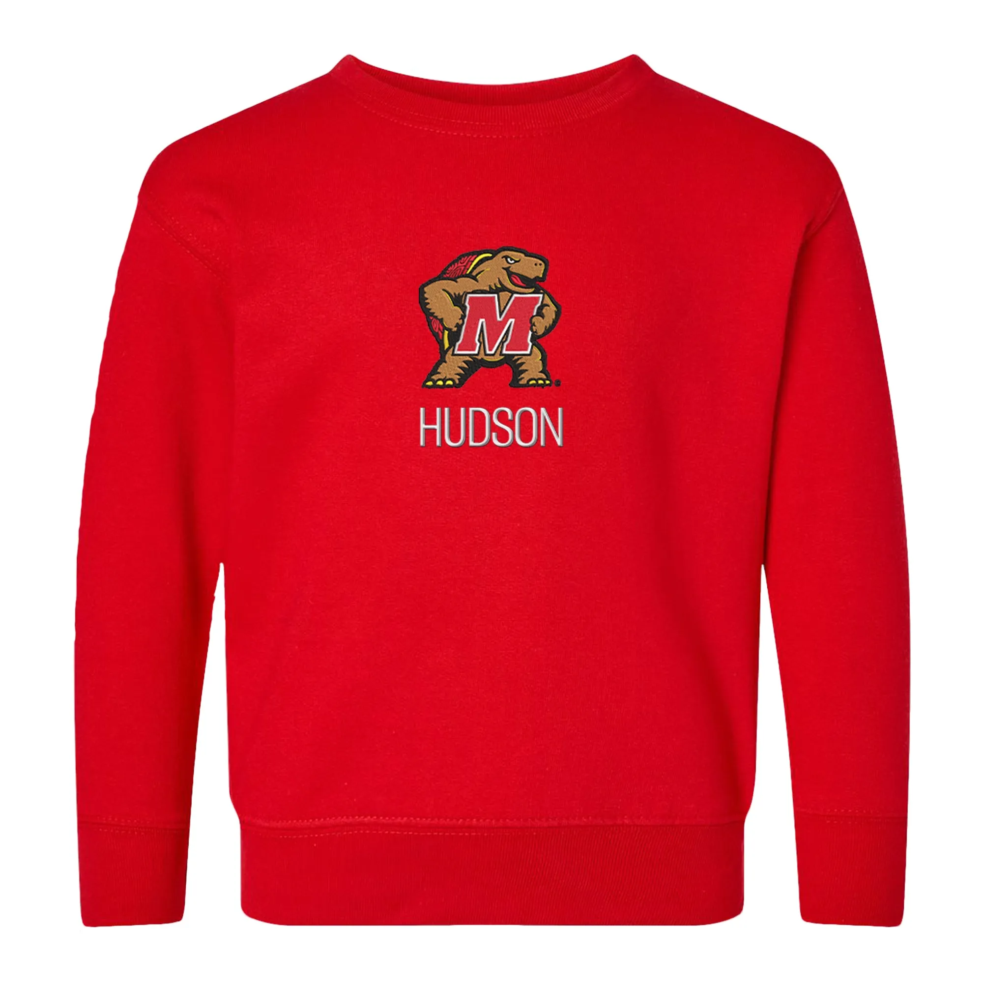 Personalized Maryland Terrapins Mascot Toddler Crewneck Sweatshirt