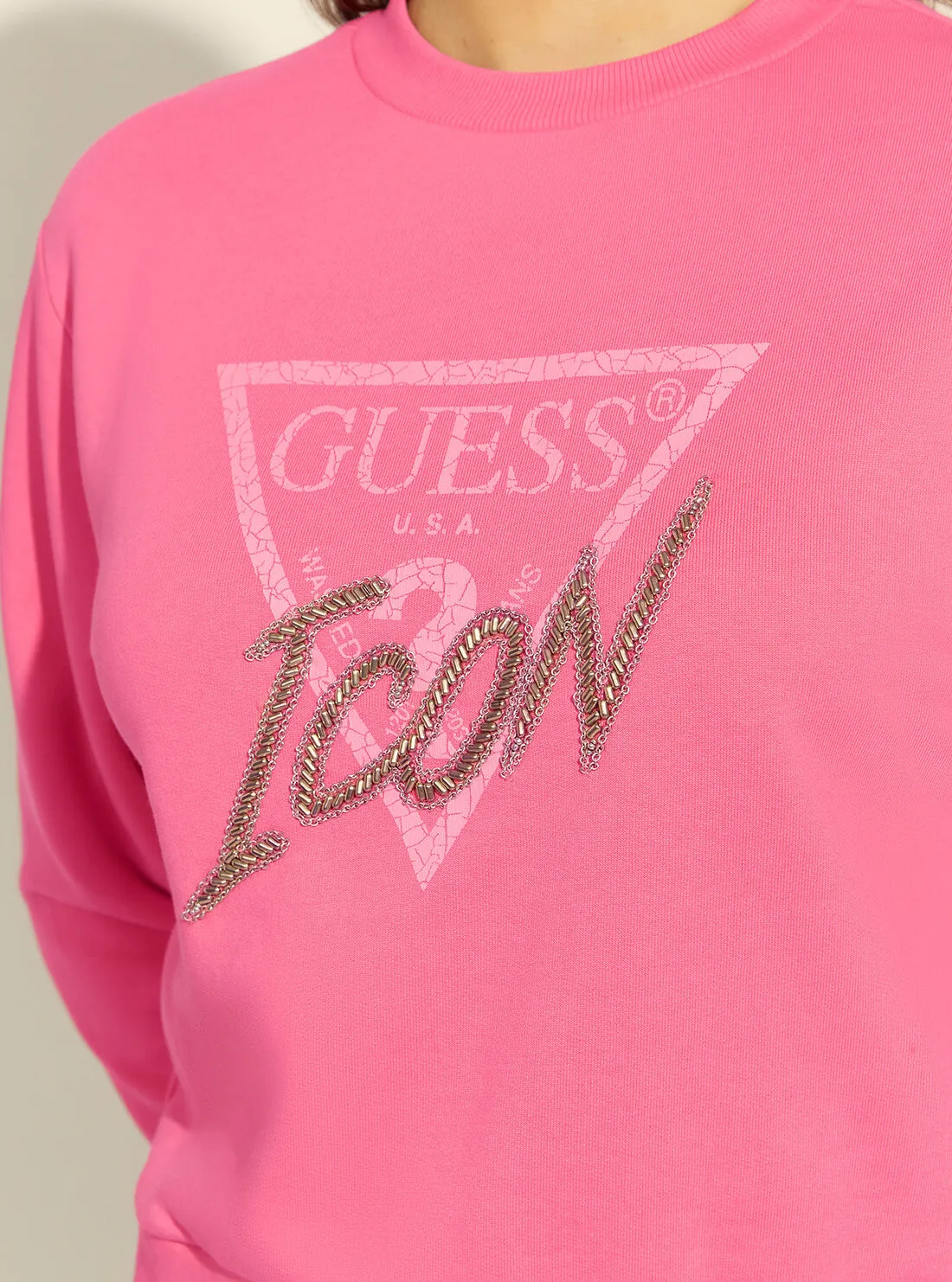 Pink Icon Logo Jumper