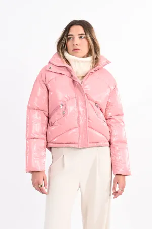 Pink Puffer Down Jacket by Lili Sidonio