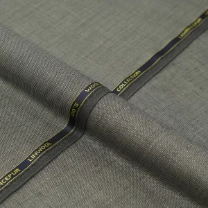 Plain Grey Linwool Jacketing Fabric"